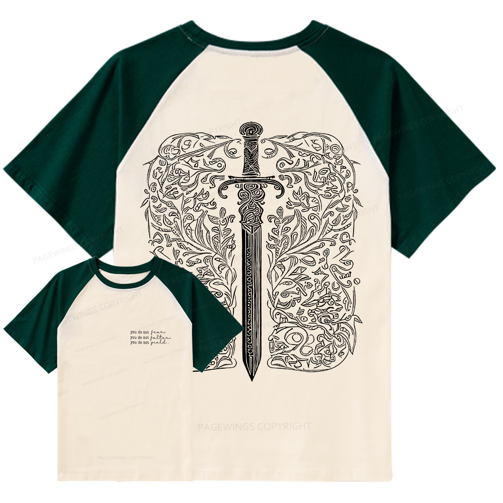 Pagewings You Do Not Yield Raglan T-shirt