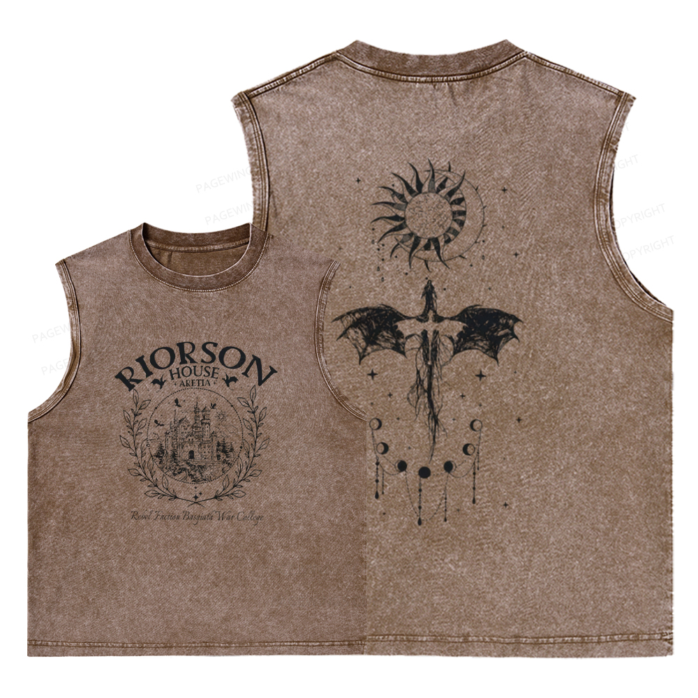 Pagewings Fourth Wing Unisex Washed Tank Top