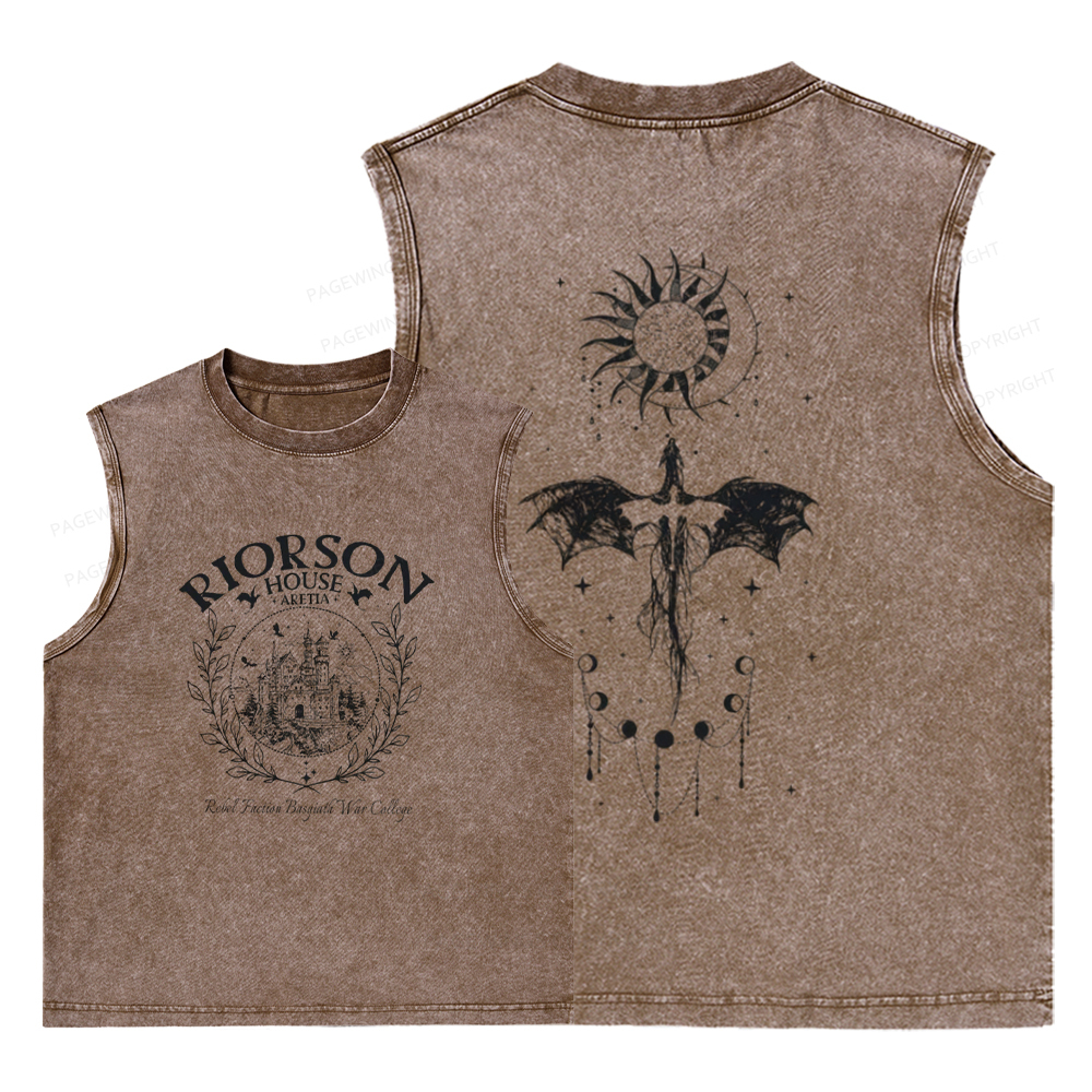 Pagewings Fourth Wing Unisex Washed Tank Top