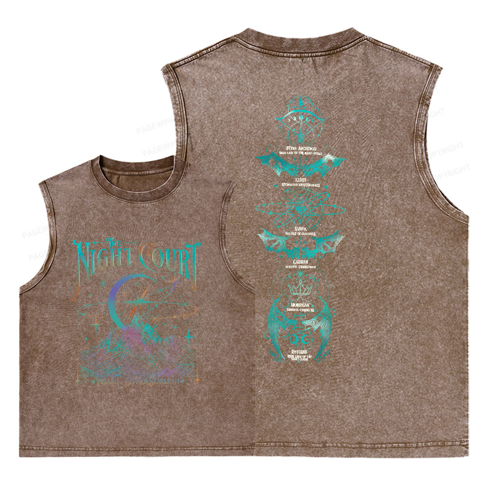 Pagewings The Night Court Unisex Washed Tank Top