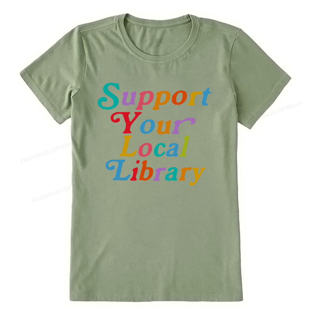 Pagewings Support Your Local Library Unisex Classic T-shirt