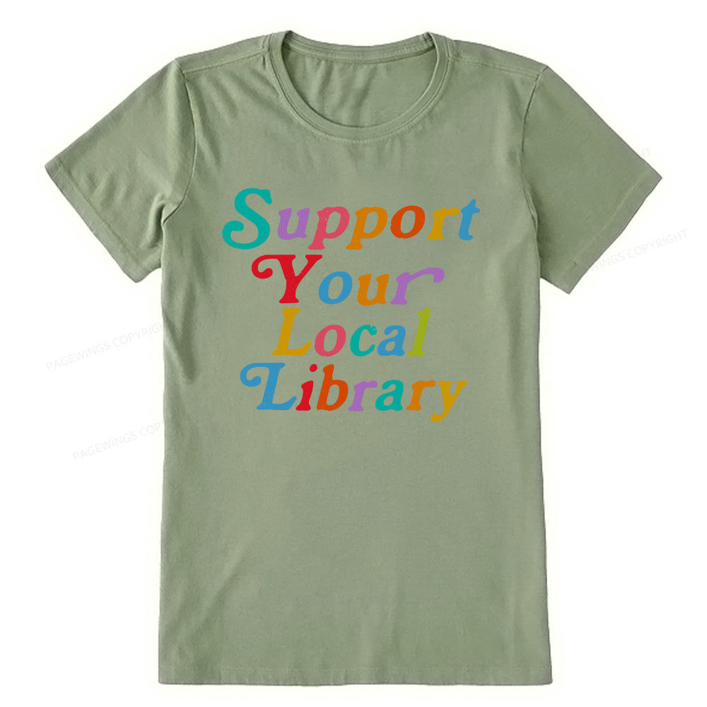 Pagewings Support Your Local Library Unisex Classic T-shirt