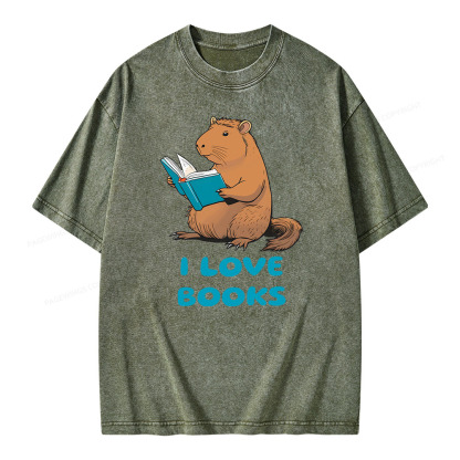 [Copy]Pagewings Week and Library Unisex Washed T-shirt