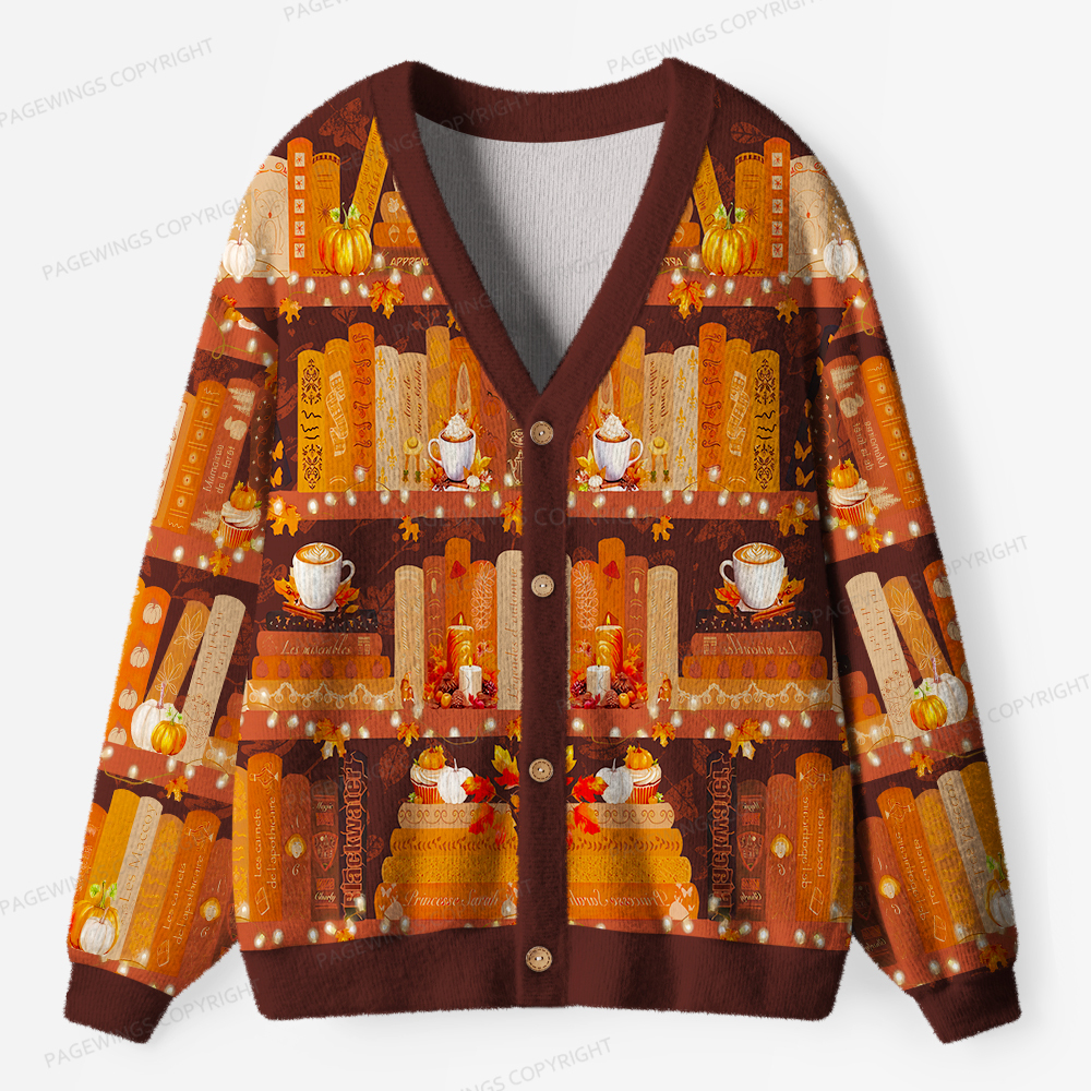 Pagewings Cozy Reading Unisex Ugly Cardigan Sweaters