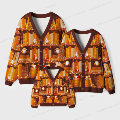 Pagewings Cozy Reading Unisex Ugly Cardigan Sweaters