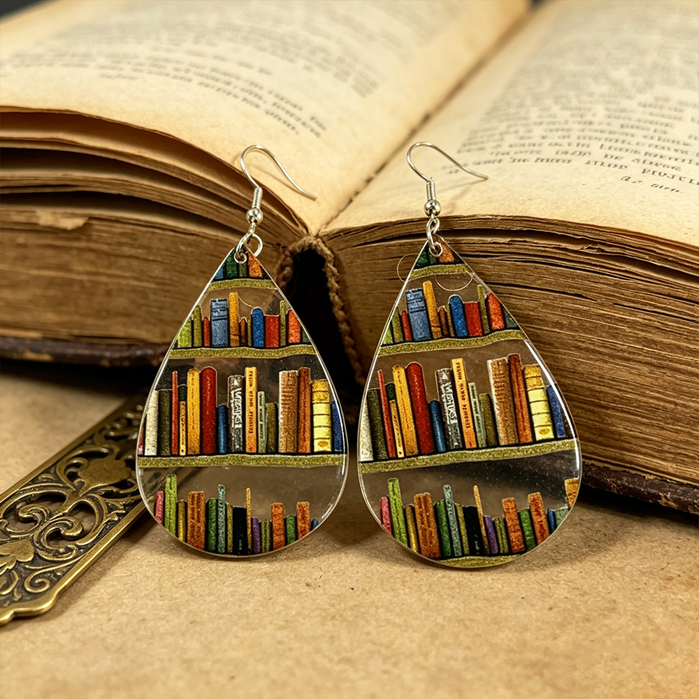 Pagewings Book Lover Teardrop Earrings