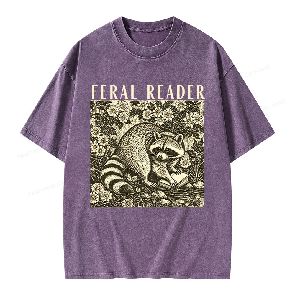 Pagewings Feeling Feral Unisex Washed T-shirt