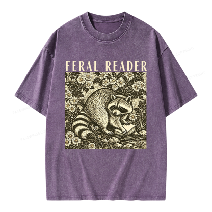 Pagewings Feeling Feral Unisex Washed T-shirt