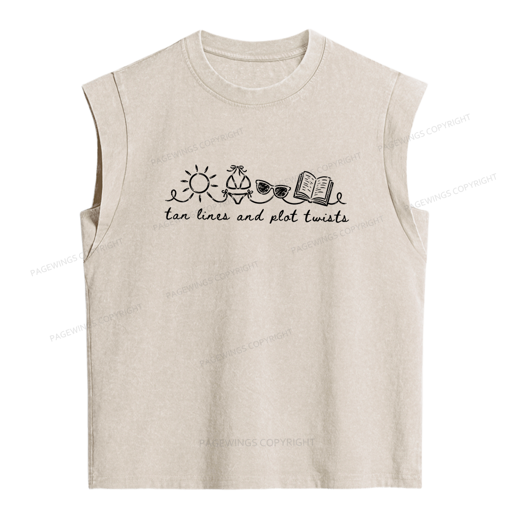 Pagewings Summer Reading Women's Washed Tank Top