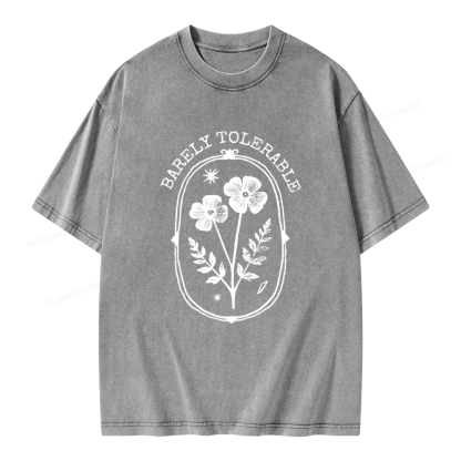 Pagewings Barely Tolerable Unisex Washed T-shirt