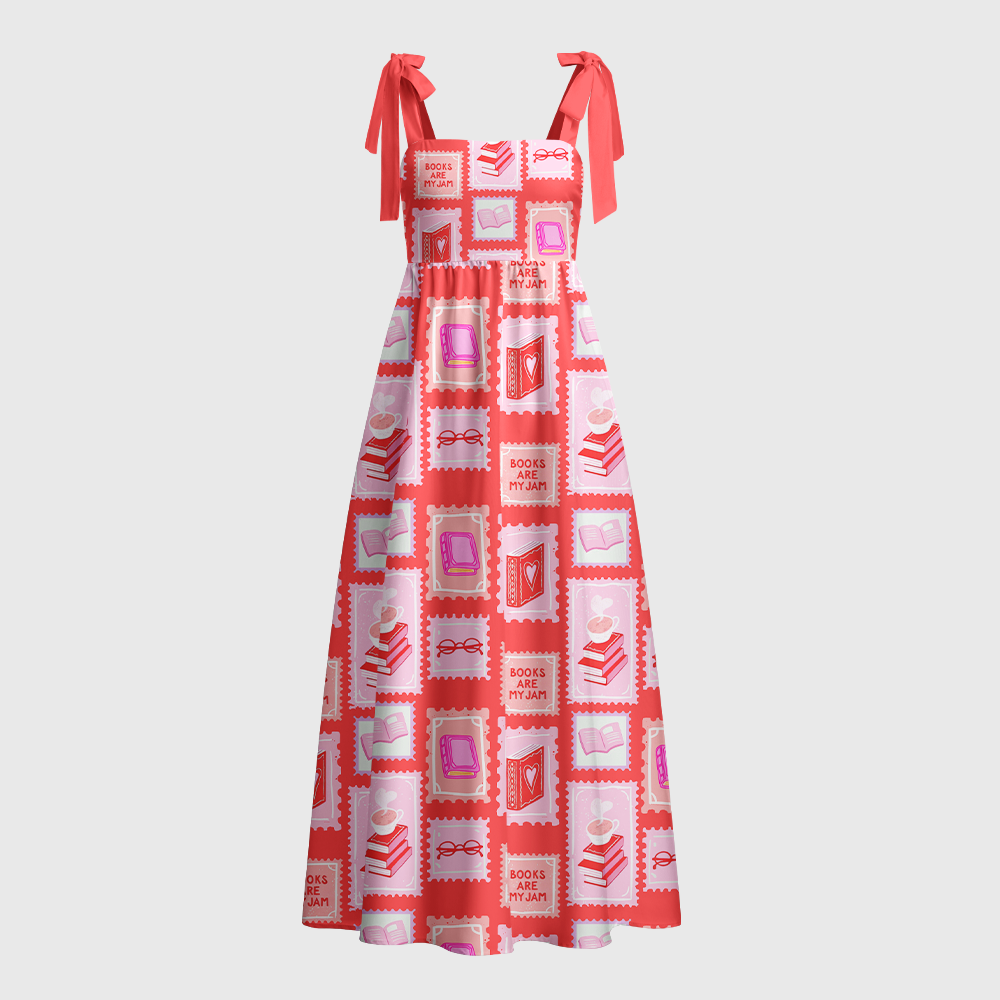 Pagewings Read More Books Tie Shoulder Maxi Dress