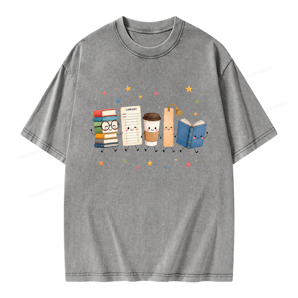 Pagewings Librarian Unisex Washed T-shirt
