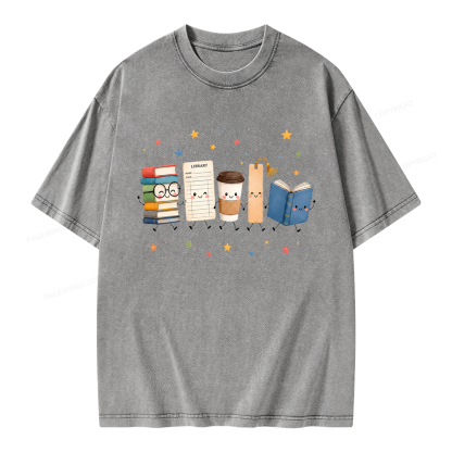 Pagewings Librarian Unisex Washed T-shirt
