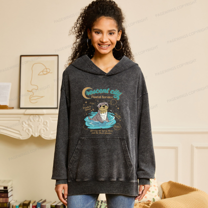 Pagewings Crescent City Postal Service Unisex Washed Hoodie