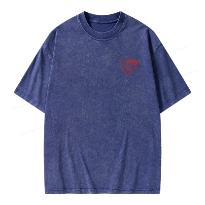 Pagewings Embroidered Book Lover Unisex Washed T-shirt