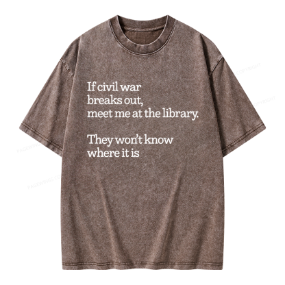 Pagewings Read Banned Books Unisex Washed T-shirt
