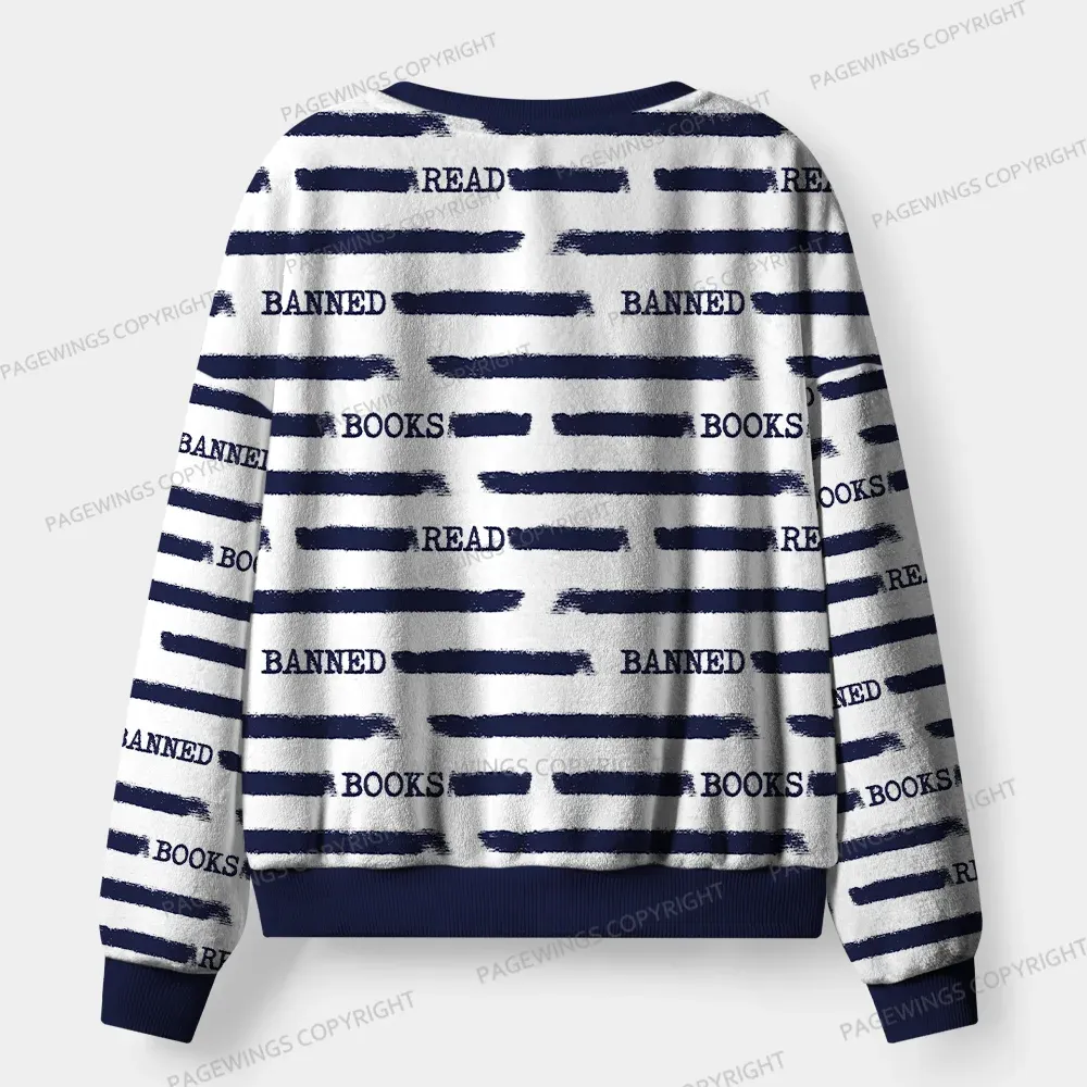 Pagewings Read Banned Books Unisex Flannel Pajama Set