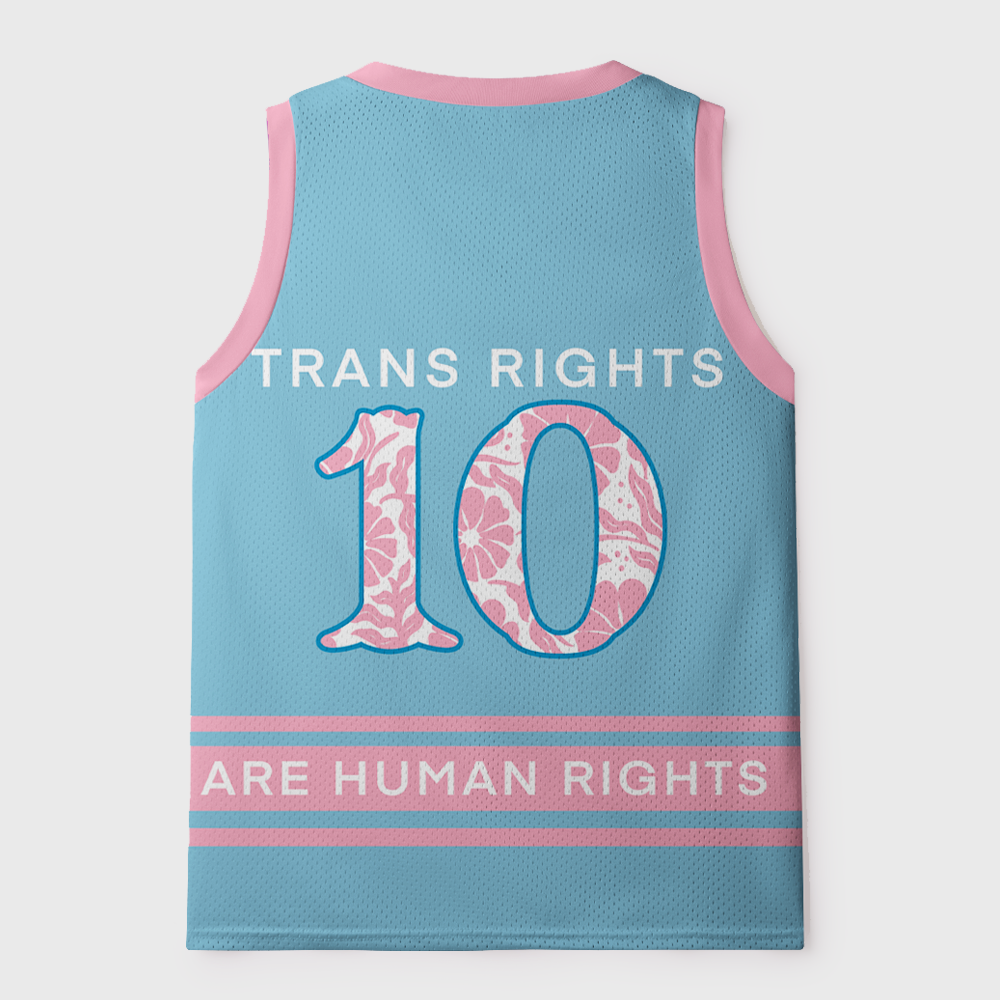 Pagewings Trans Rights Are Human Rights Unisex Mesh Tank Top