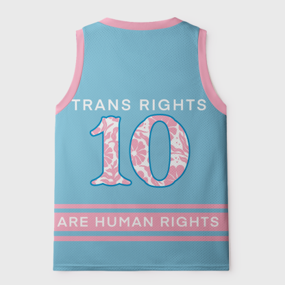 Pagewings Trans Rights Are Human Rights Unisex Mesh Tank Top