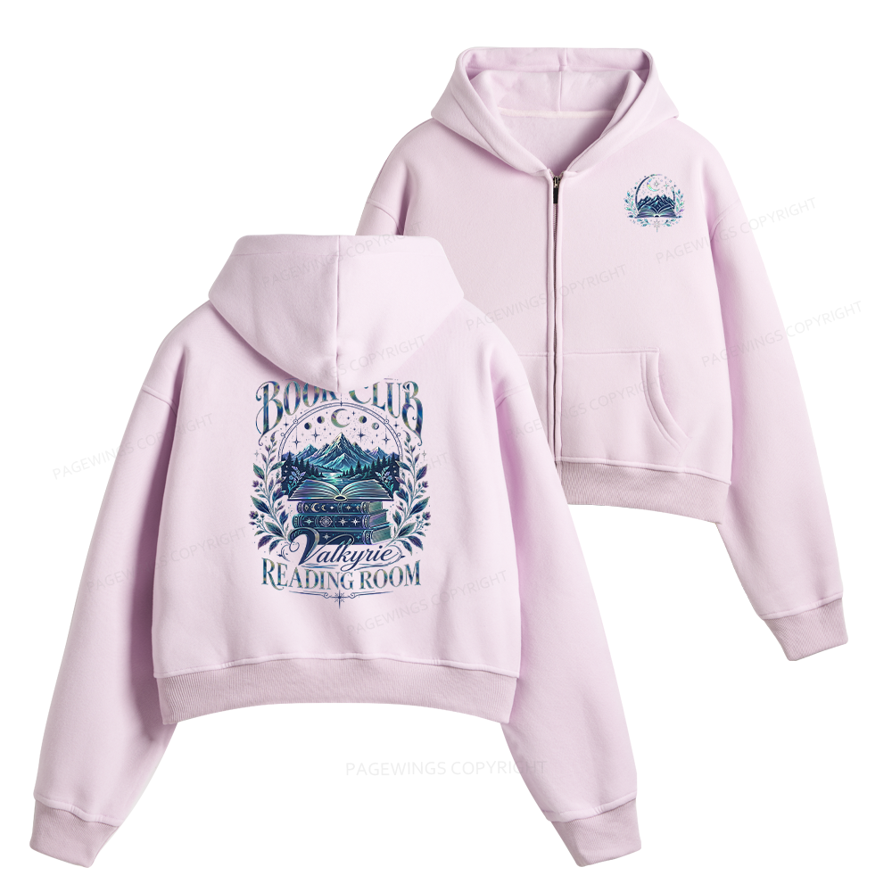 Pagewings House Of Wind Book Club Fleece Zip-Up Hoodie