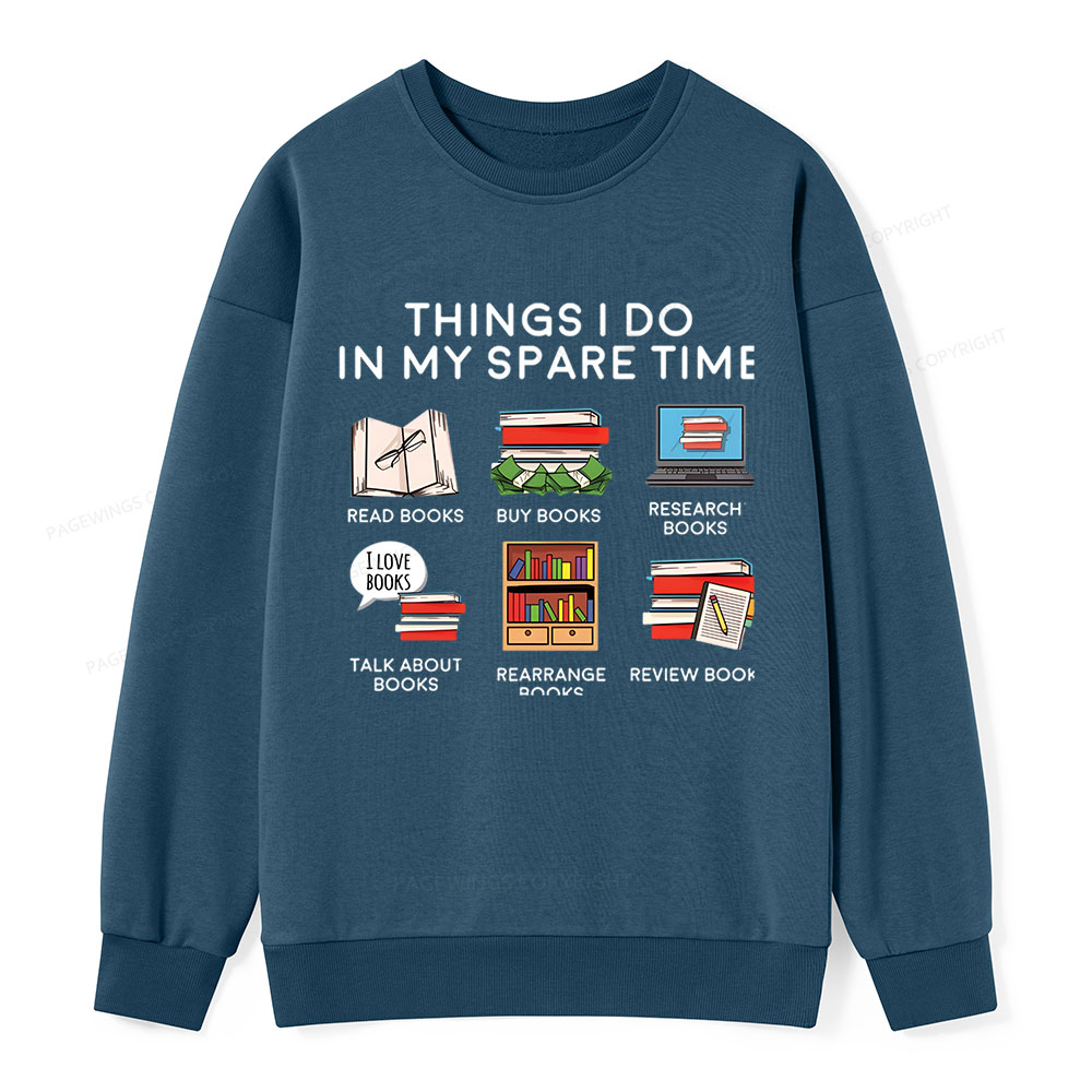 Pagewings Books Reading In My Spare Time  Unisex Classic Sweatshirt
