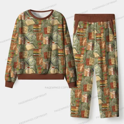 Pagewings I Like Books Unisex Flannel Pajama Set