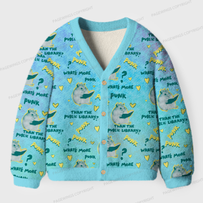 Pagewings What’s More Punk Than The Public Library Unisex Ugly Cardigan Sweaters