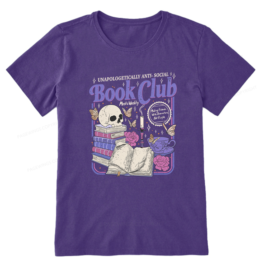 Pagewings Anti Social Book Club Unisex Classic T-shirt