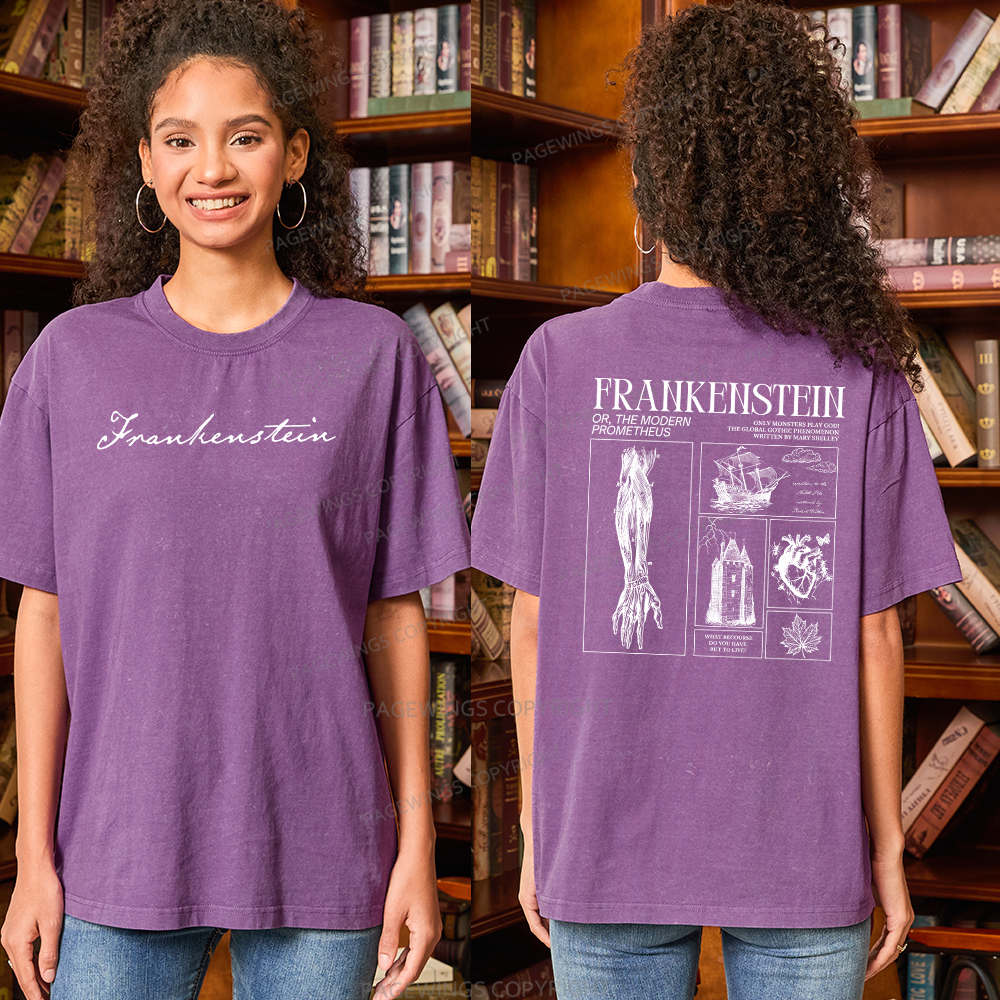 Pagewings Only Monsters Play God Unisex Washed T-shirt