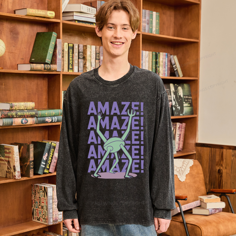 Pagewings Rocky Amaze Unisex Washed Long Sleeve T-shirt