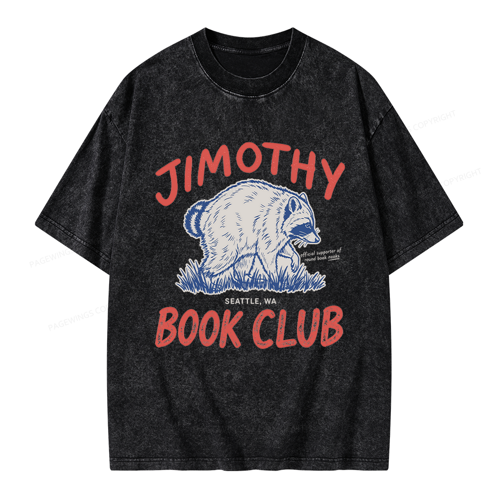 Pagewings Jimothy Book Club Unisex Washed T-shirt