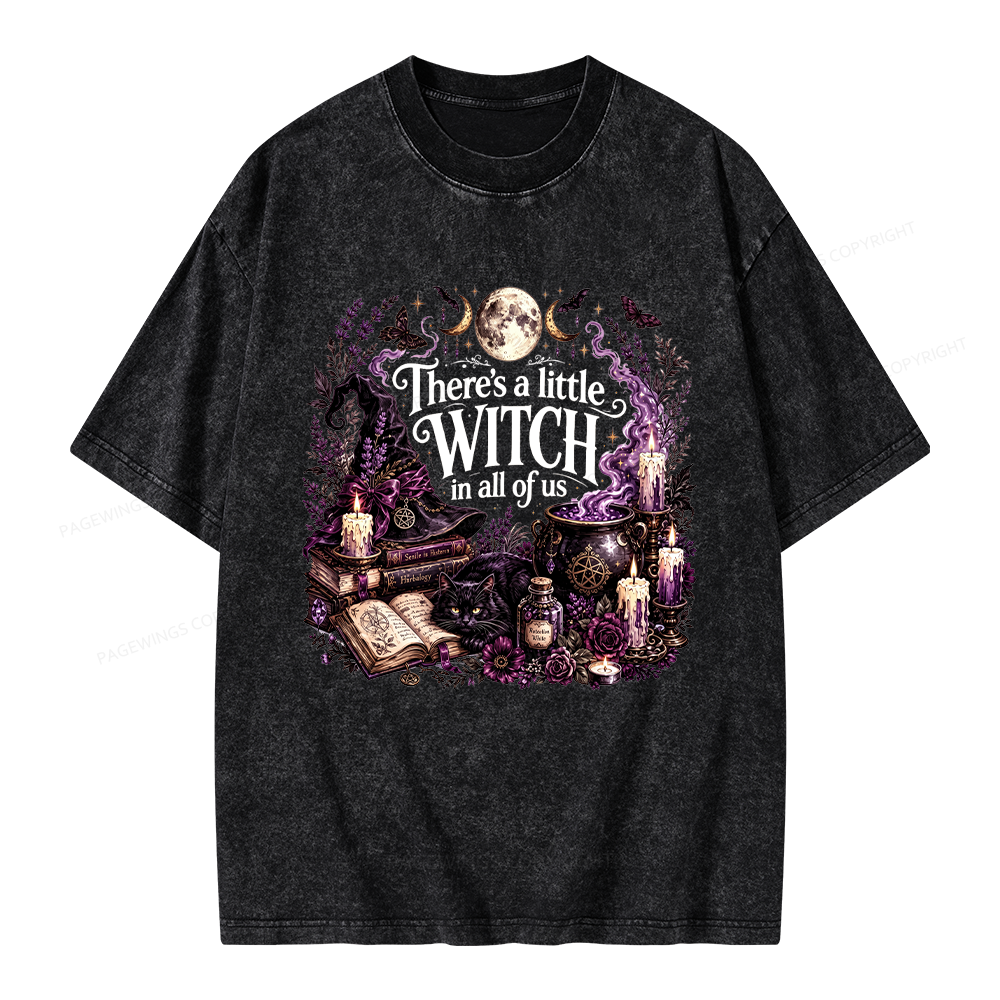 Pagewings Mystical Witchy Unisex Washed T-shirt