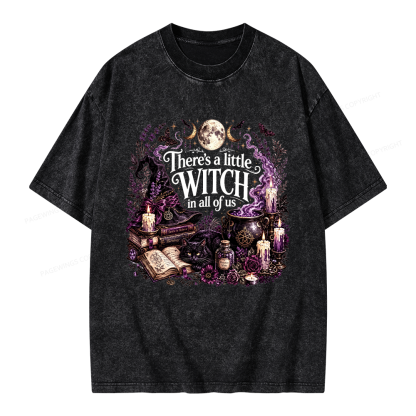 Pagewings Mystical Witchy Unisex Washed T-shirt