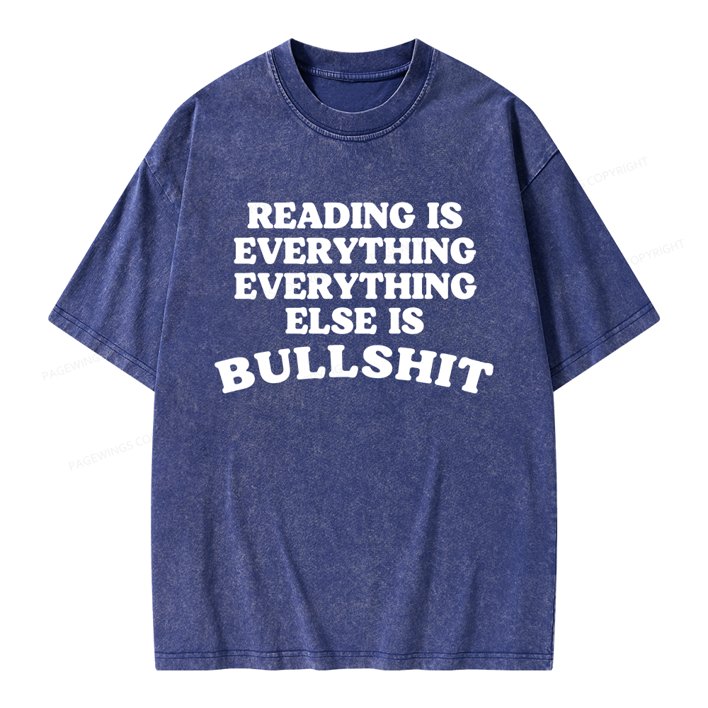 Pagewings Reading Is Everything Unisex Washed T-shirt
