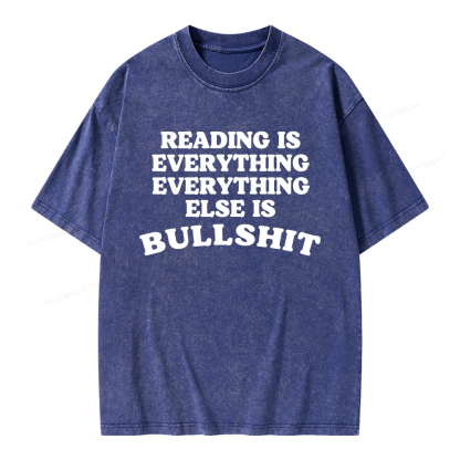 Pagewings Reading Is Everything Unisex Washed T-shirt