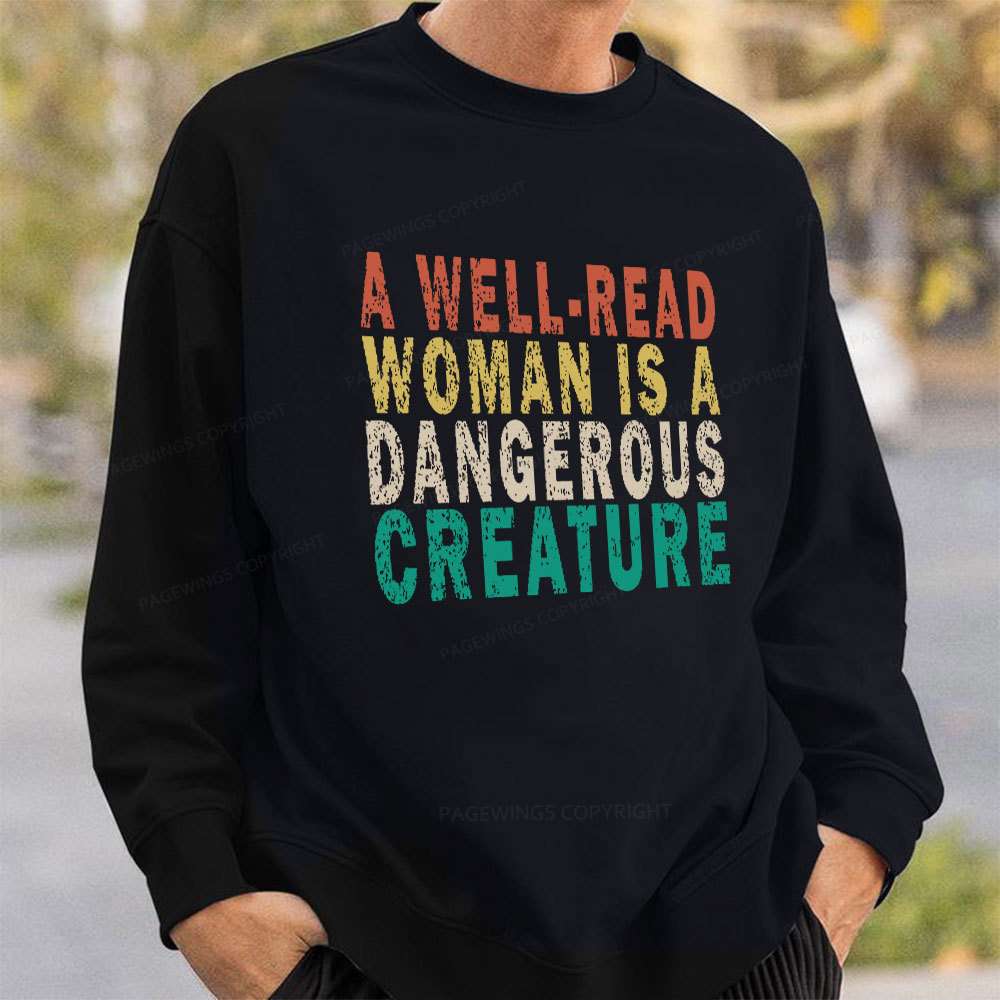 Pagewings A Well-Read Woman Is A Dangerous Creature Unisex Classic Sweatshirt