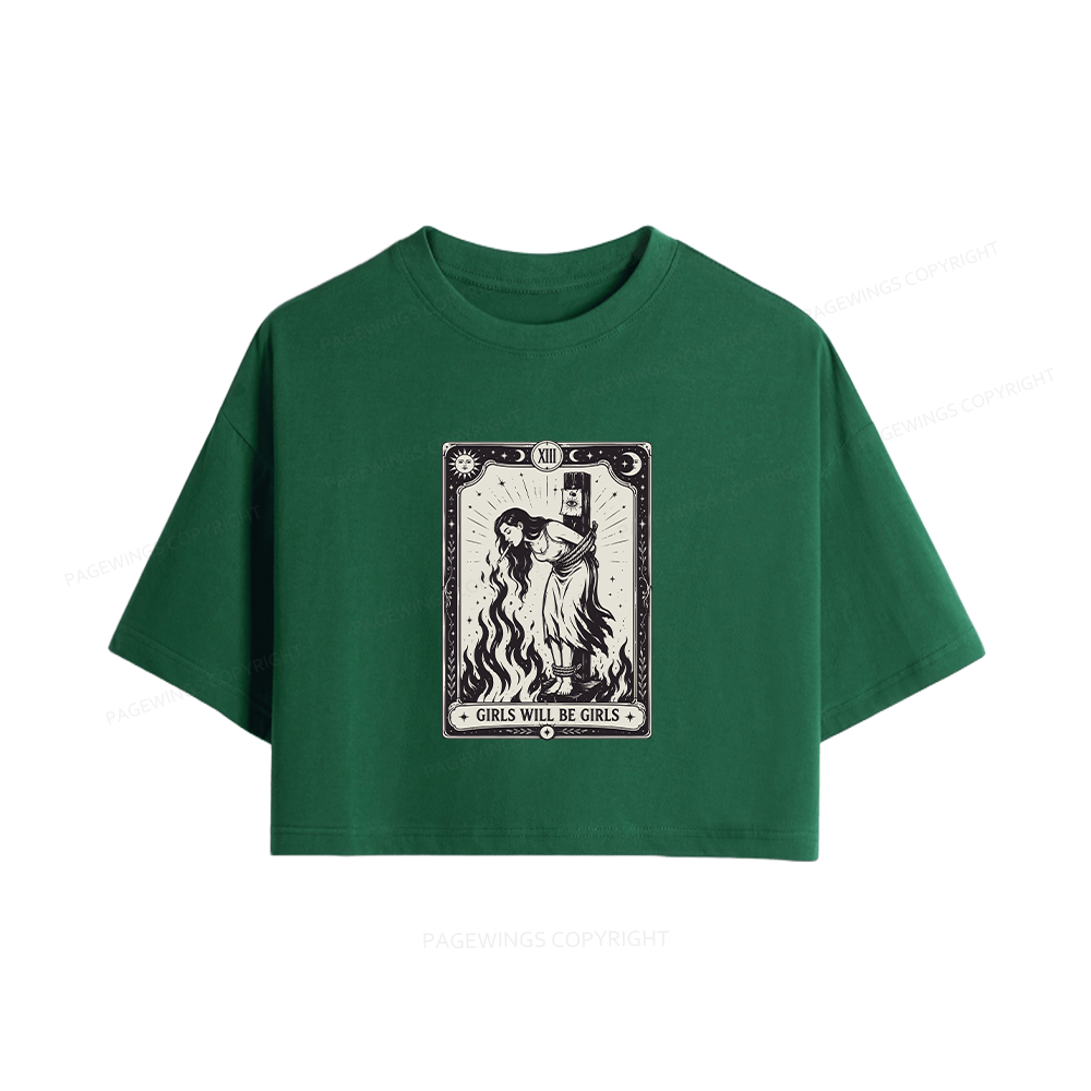 Pagewings Girls Will Be Girls Women Crop Tops