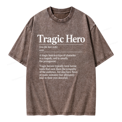 Pagewings Tragic Hero Unisex Washed T-shirt