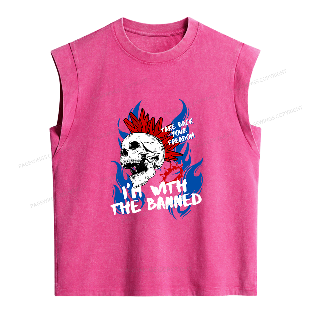 Pagewings Take Back Your Freadom Women's Washed Tank Top
