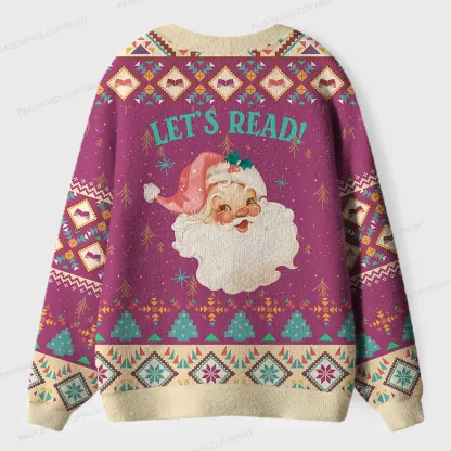 Pagewings Let's Read Unisex Ugly Cardigan Sweaters