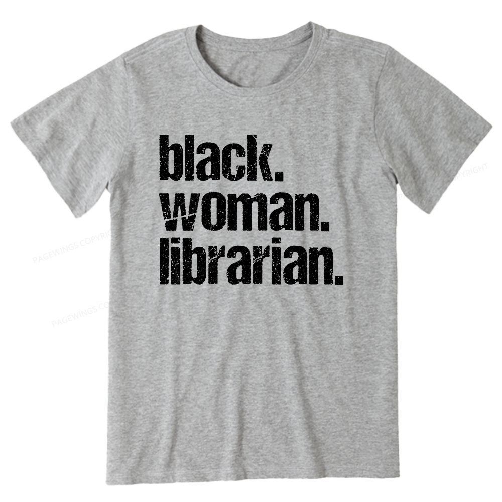 Pagewings Black Woman Librarian Unisex Classic T-shirt