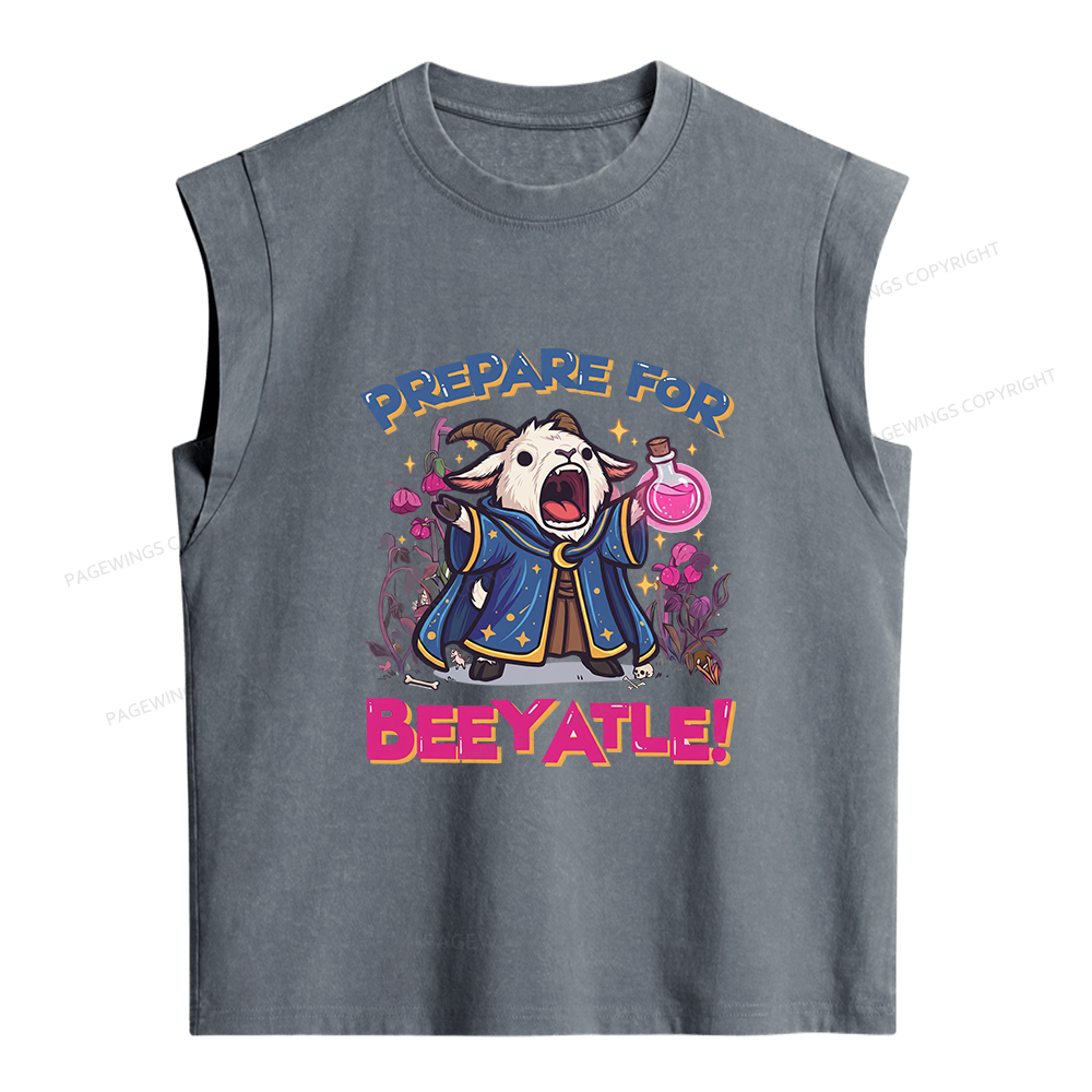 Pagewings Prepare For Beeyatle Women's Washed Tank Top
