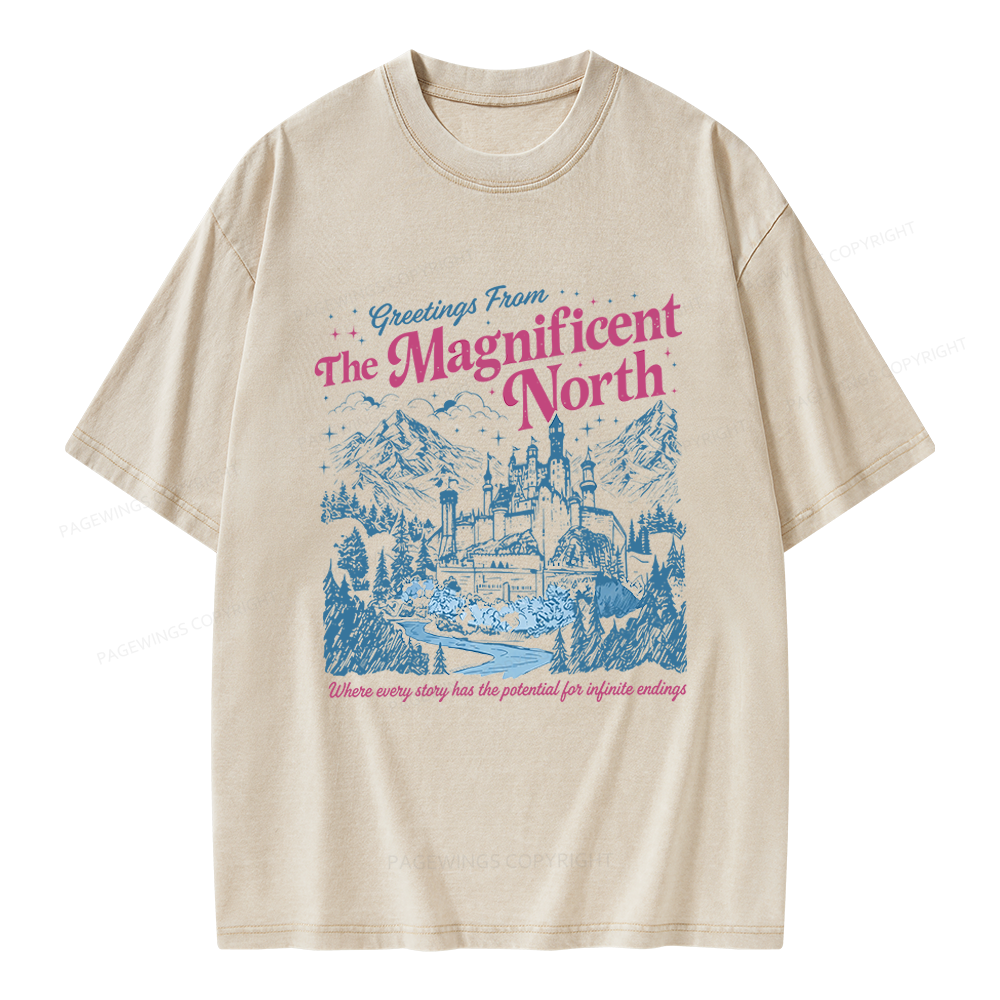 Pagewings Fantasy Reader Unisex Washed T-shirt