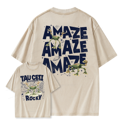 Pagewings Rocky Tau Ceti Home of Astrophage Unisex Washed T-shirt