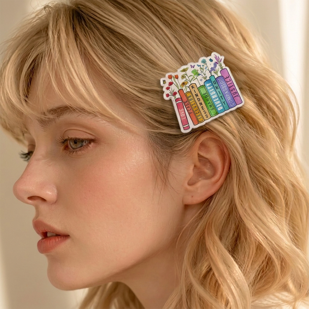 Pagewings Equal Rights Acrylic Hair Clip