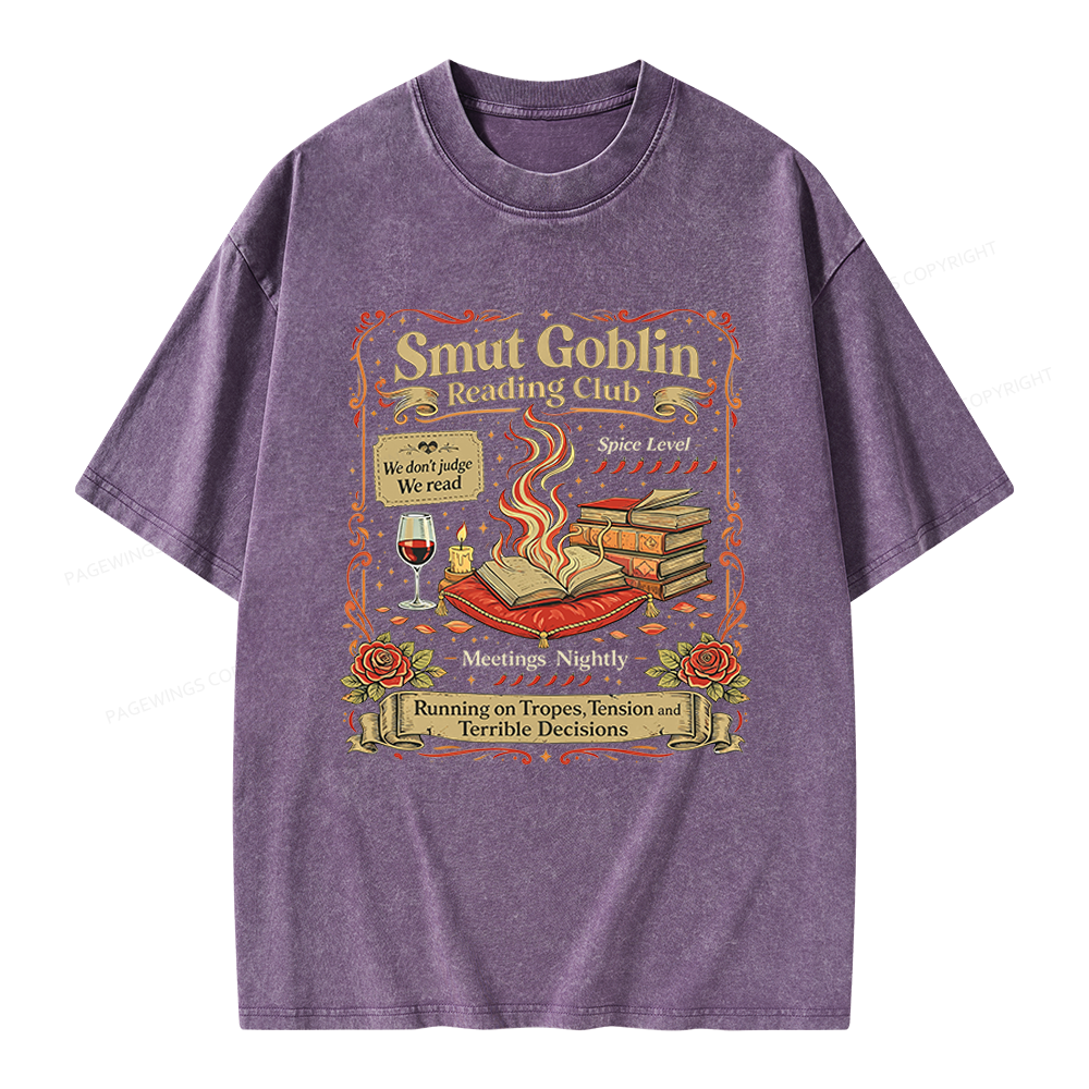 Pagewings Smut Goblin Unisex Washed T-shirt