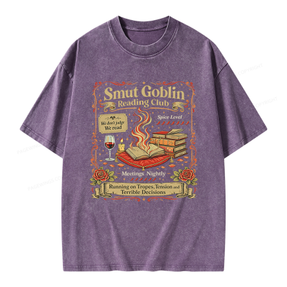 Pagewings Smut Goblin Unisex Washed T-shirt