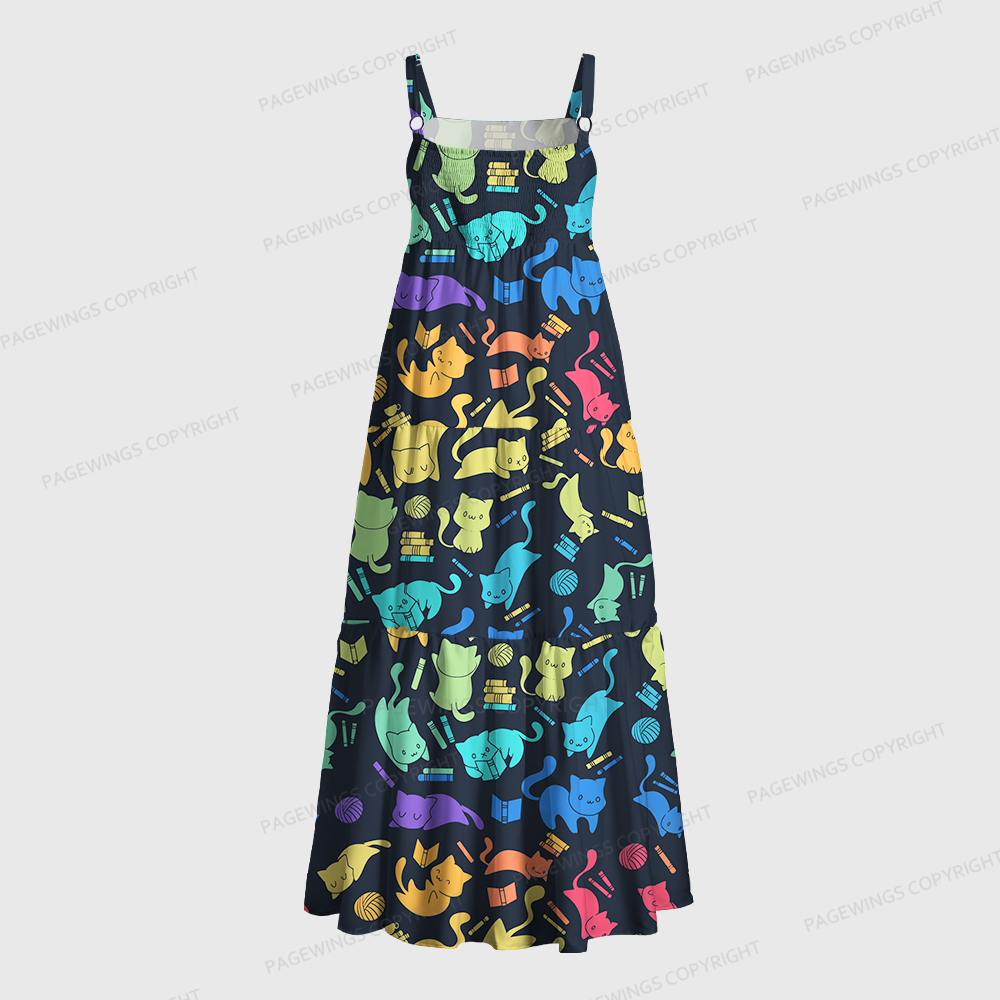 Pagewings Book Cat Lover Maxi Dress