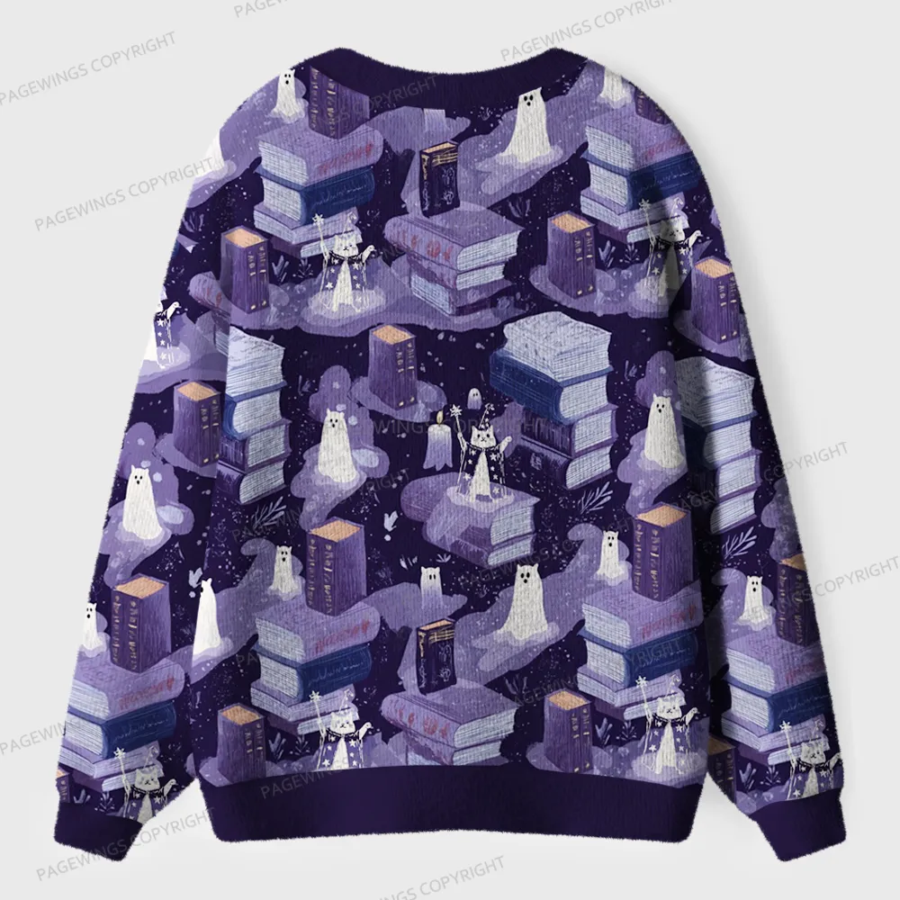 Pagewings Fantasy Reading  Unisex Ugly Cardigan Sweaters