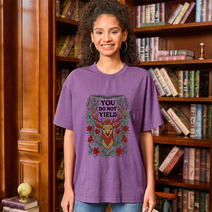 Pagewings You Do Not Yield Unisex Washed T-shirt